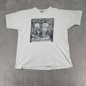 VTG Zapatista EZLN Army Of  National Liberation Shirt Mens XL White Preowned USA